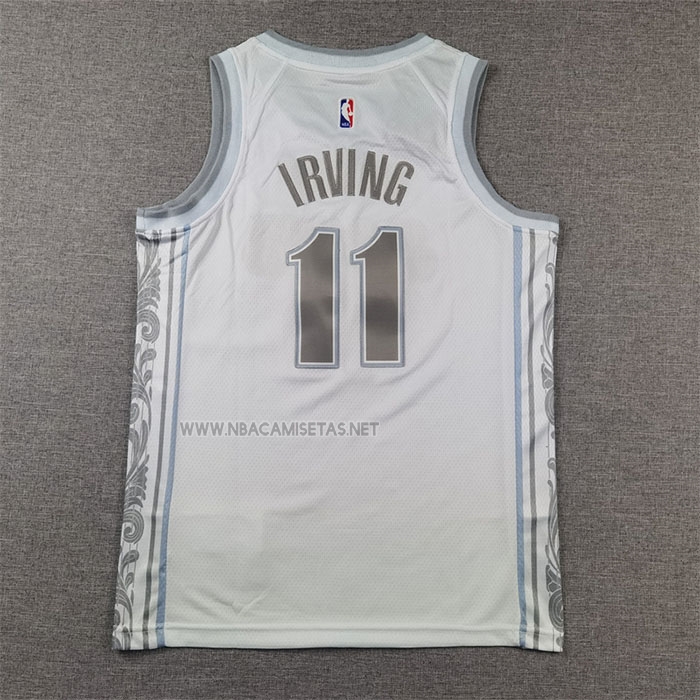Camiseta Nino Dallas Mavericks Kyrie Irving NO 11 Ciudad 2024-25 Blanco